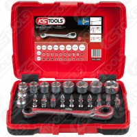 KS TOOLS 1/4"+11MM RÄIKKÄ- JA HYLSYSRJ LÄPIR 31OS