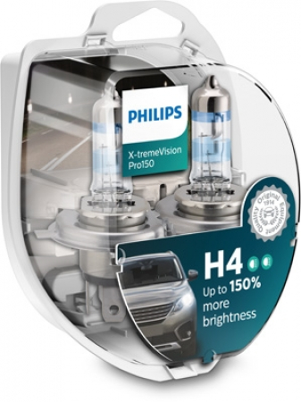 POLTTIMOPARI H4 PHILIPS X-TREME VISION PRO 150%