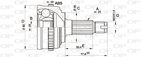 VETONIVEL ULOMPI HONDA CIVIC 94-01