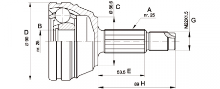 VETONIVEL ULOMPI FORD ESCORT 90-02