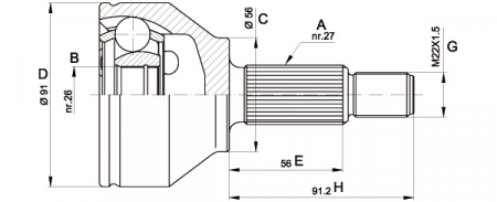 VETONIVEL ULOMPI FORD MONDEO III 00-07