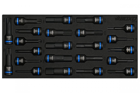 Konehylsysarja 1/2" Torx & kuusiokolo, Boxo