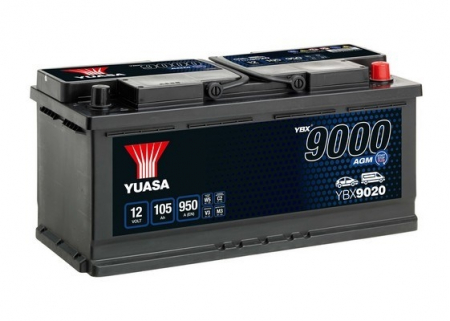 YUASA KÄYNNISTYSAKKU AKKU 105AH AGM