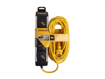 STANLEY JATKOJOHTO IP44 10M 4 X SCHUKO SUOJALÄPÄLLÄ