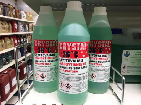 CRYSTAL JÄÄHDYTINNESTE - 36 C vihreä KÄYTTÖVALMIS 1L