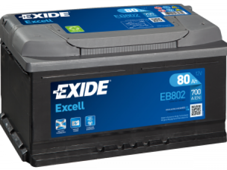 EXIDE EXCELL 80 AH K=175MM.