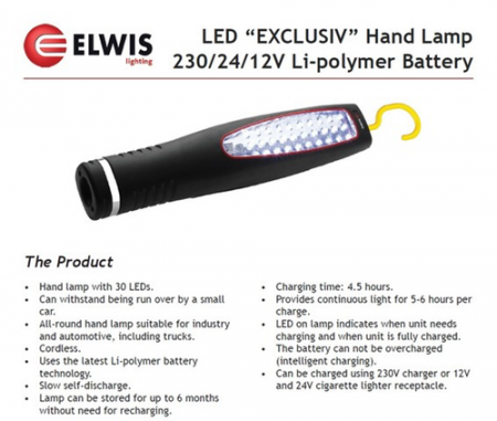 ELWIS LED-VALO LADATTAVA 12V,24V,230V