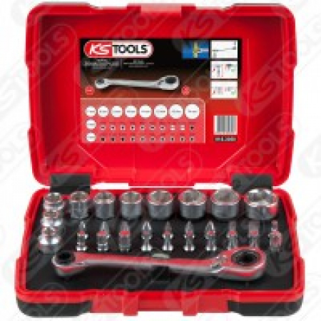 KS TOOLS 1/4"+11MM RÄIKKÄ- JA HYLSYSRJ LÄPIR 31OS